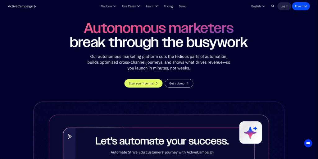 An autonomous marketing platform for small businesses to automate campaigns and boost revenue.