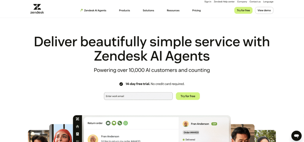 Zendesk: AI customer service automation apps