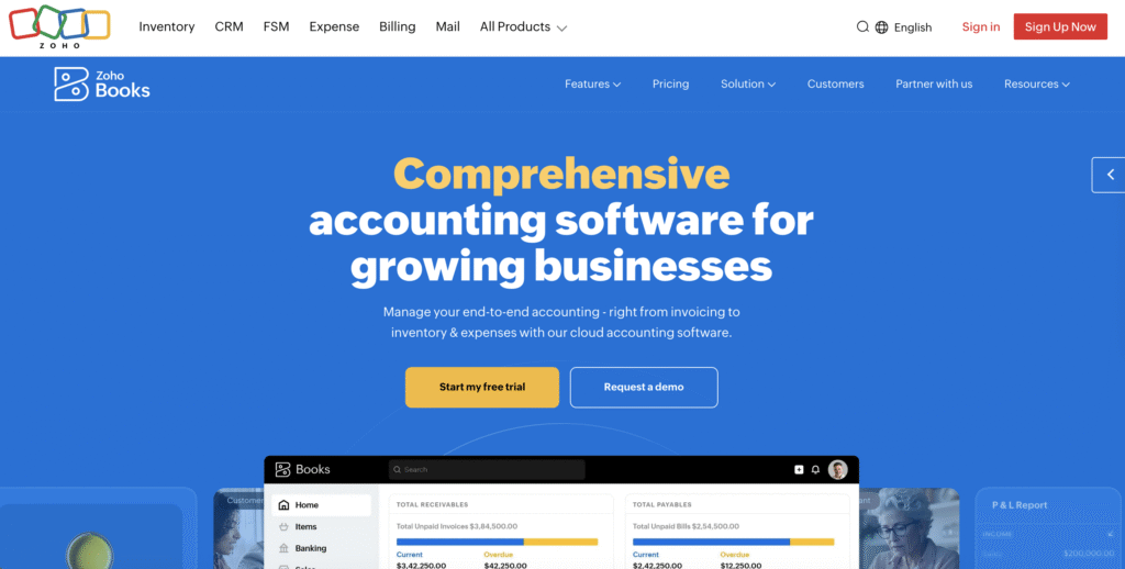 Zoho Books - AI Bookkeeping Automation