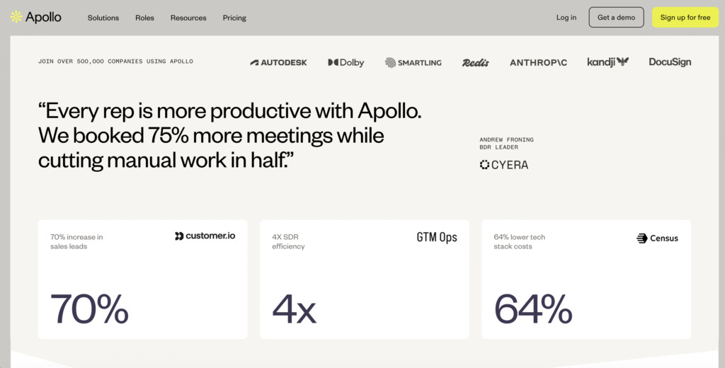 Apollo: AI lead generation tool